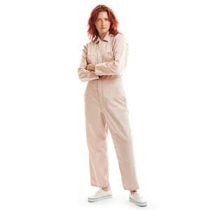 Lincoln Unisex Jumpsuit in Japanese cotton twill in pale pink